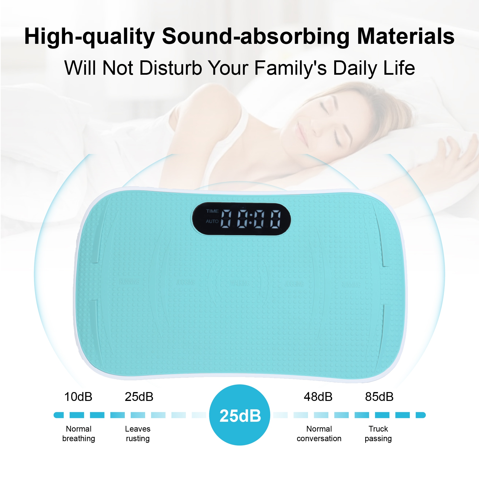 Silent Vibration Platform Crazy Fitness Massage 10-Frequency Weight Loss & Fat Burner Body Shaking Machine For Unisex Blue_voghion.com